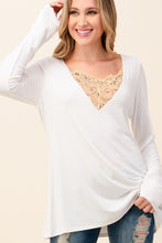 Lace Peekaboo V-neck Top