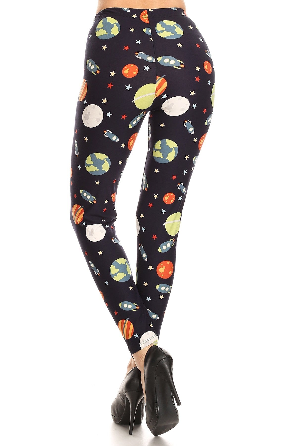Space Exploration Planetary Print Leggings - Adult & Kid Sizes