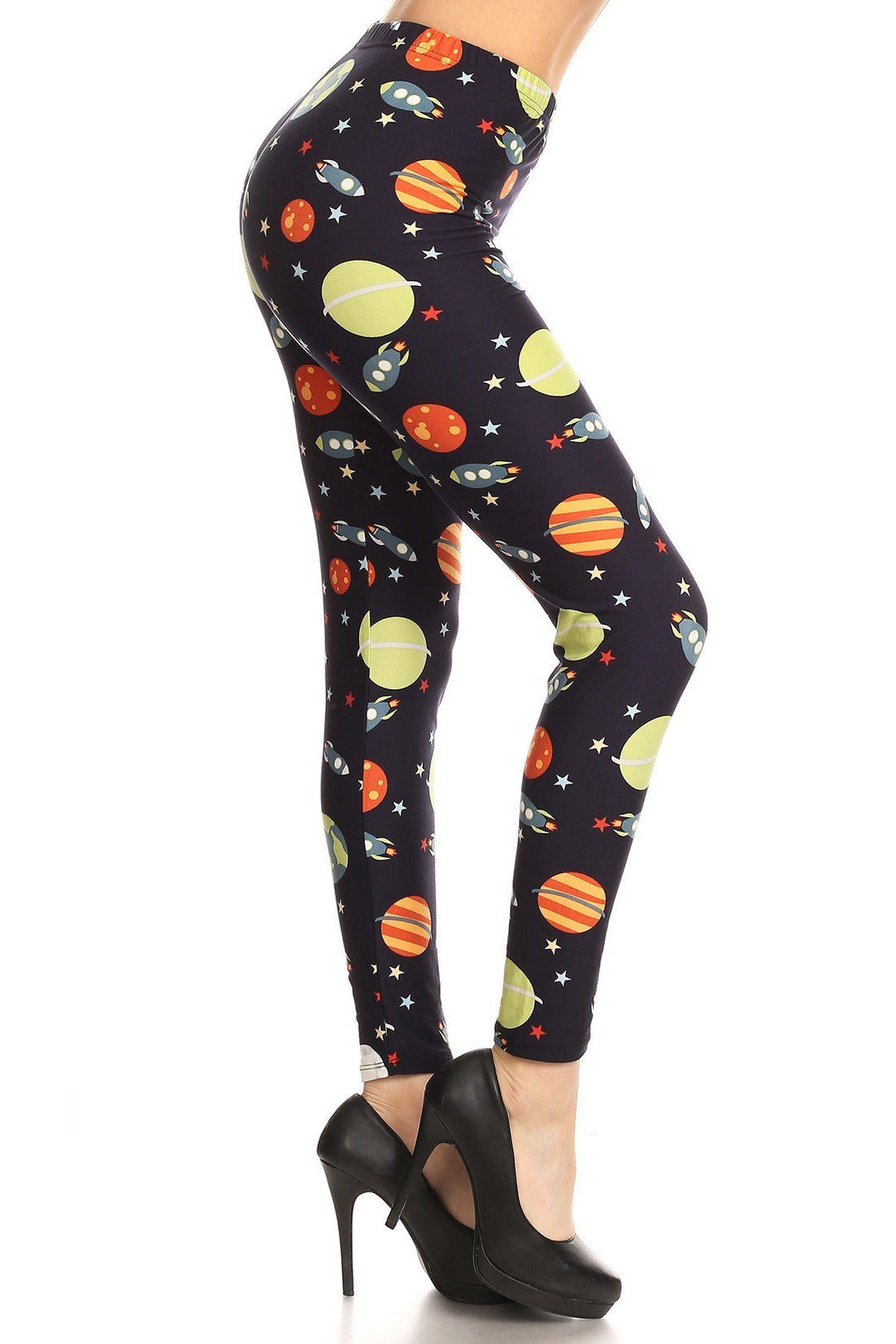 Space Exploration Planetary Print Leggings - Adult & Kid Sizes