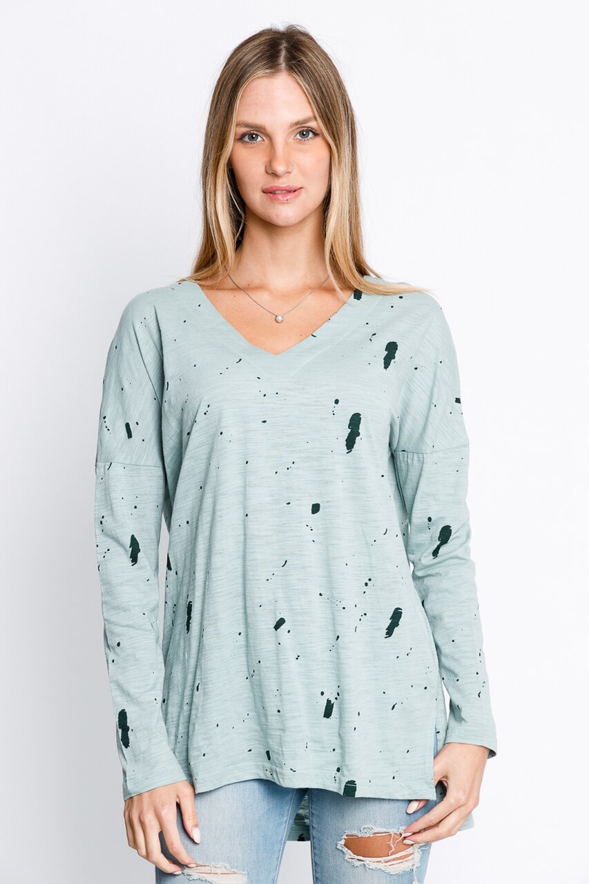 V-neck Painted Top