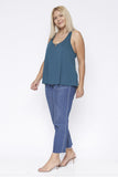 Teal Keyhole Sleeveless Top