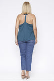 Teal Keyhole Sleeveless Top