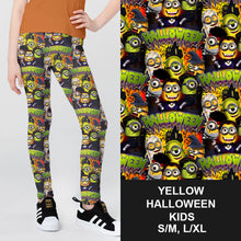 RTS - Kids Yellow Halloween Leggings w/ Inside Pockets