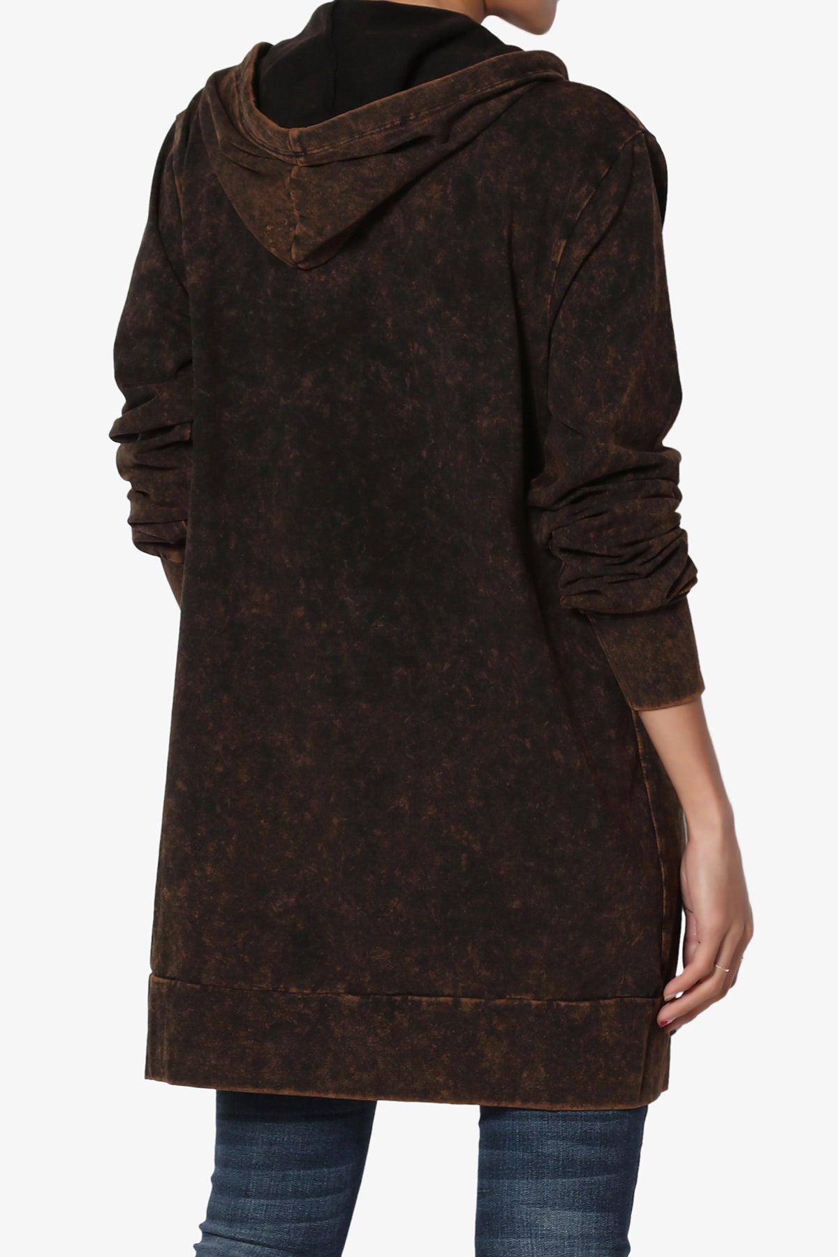 Acid Wash Drawstring Relaxed Pullover Hoodie Sweatshirts w/ Kangaroo Pocket