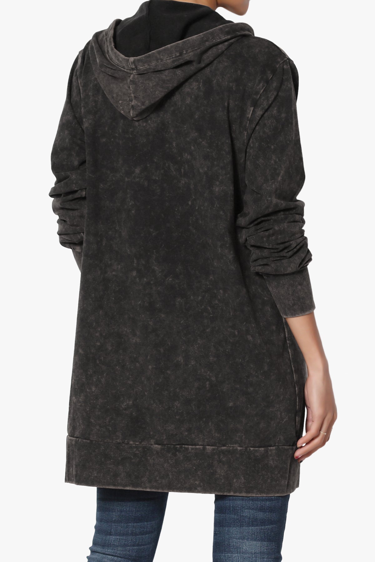 Acid Wash Drawstring Relaxed Pullover Hoodie Sweatshirts w/ Kangaroo Pocket