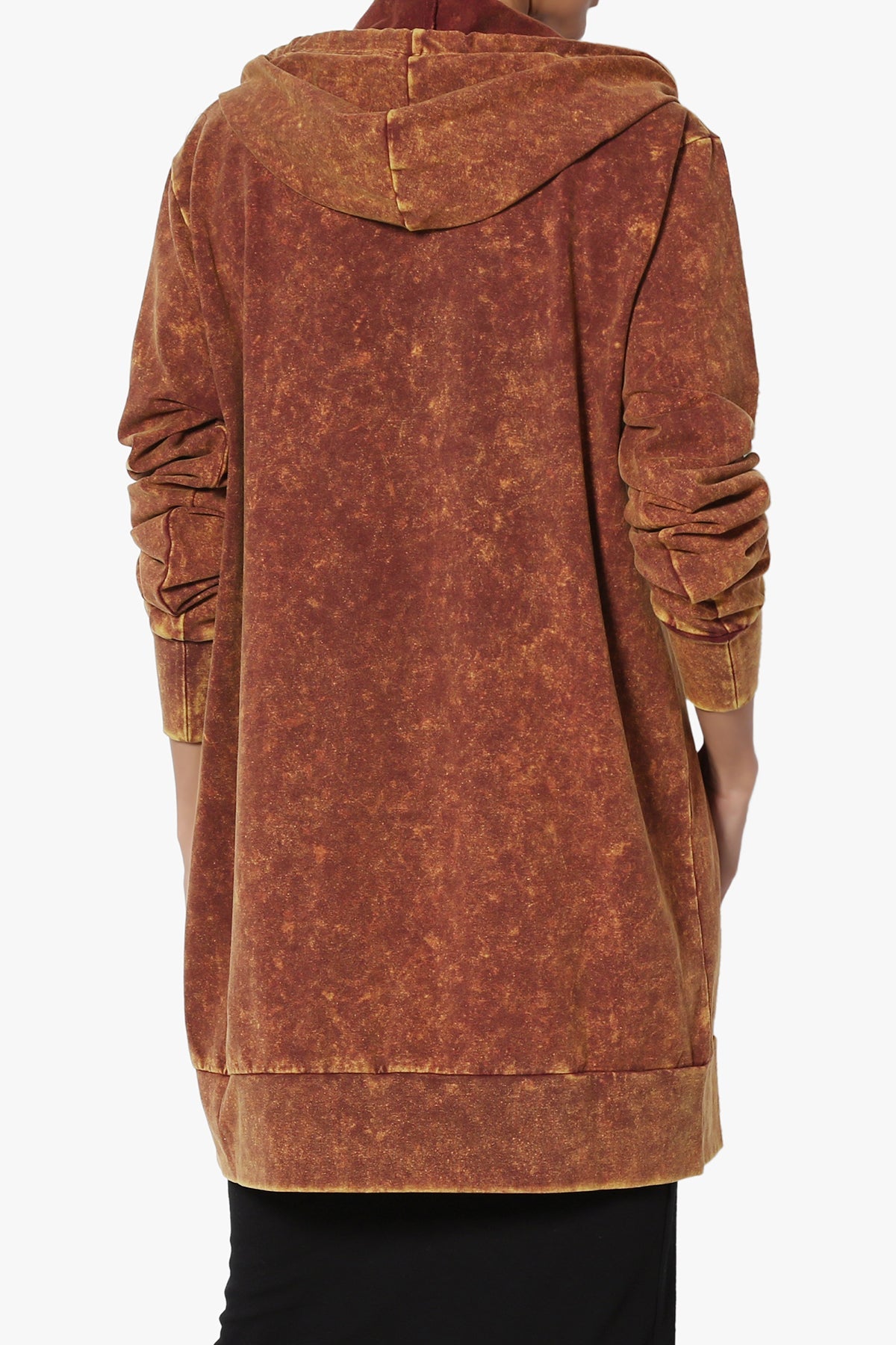 Acid Wash Drawstring Relaxed Pullover Hoodie Sweatshirts w/ Kangaroo Pocket