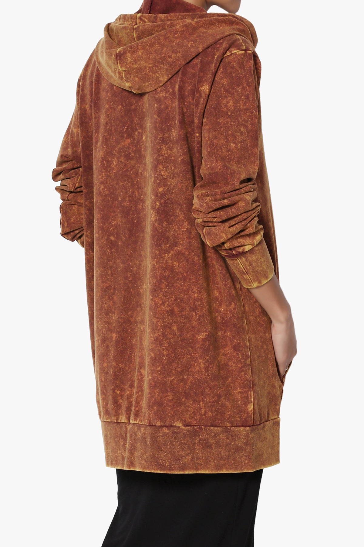 Acid Wash Drawstring Relaxed Pullover Hoodie Sweatshirts w/ Kangaroo Pocket
