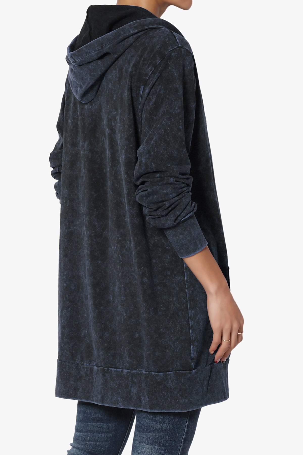 Acid Wash Drawstring Relaxed Pullover Hoodie Sweatshirts w/ Kangaroo Pocket