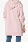 Side Tie Tunic Hoodie w/ Kangaroo Pocket