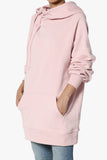 Side Tie Tunic Hoodie w/ Kangaroo Pocket