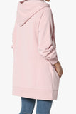Side Tie Tunic Hoodie w/ Kangaroo Pocket