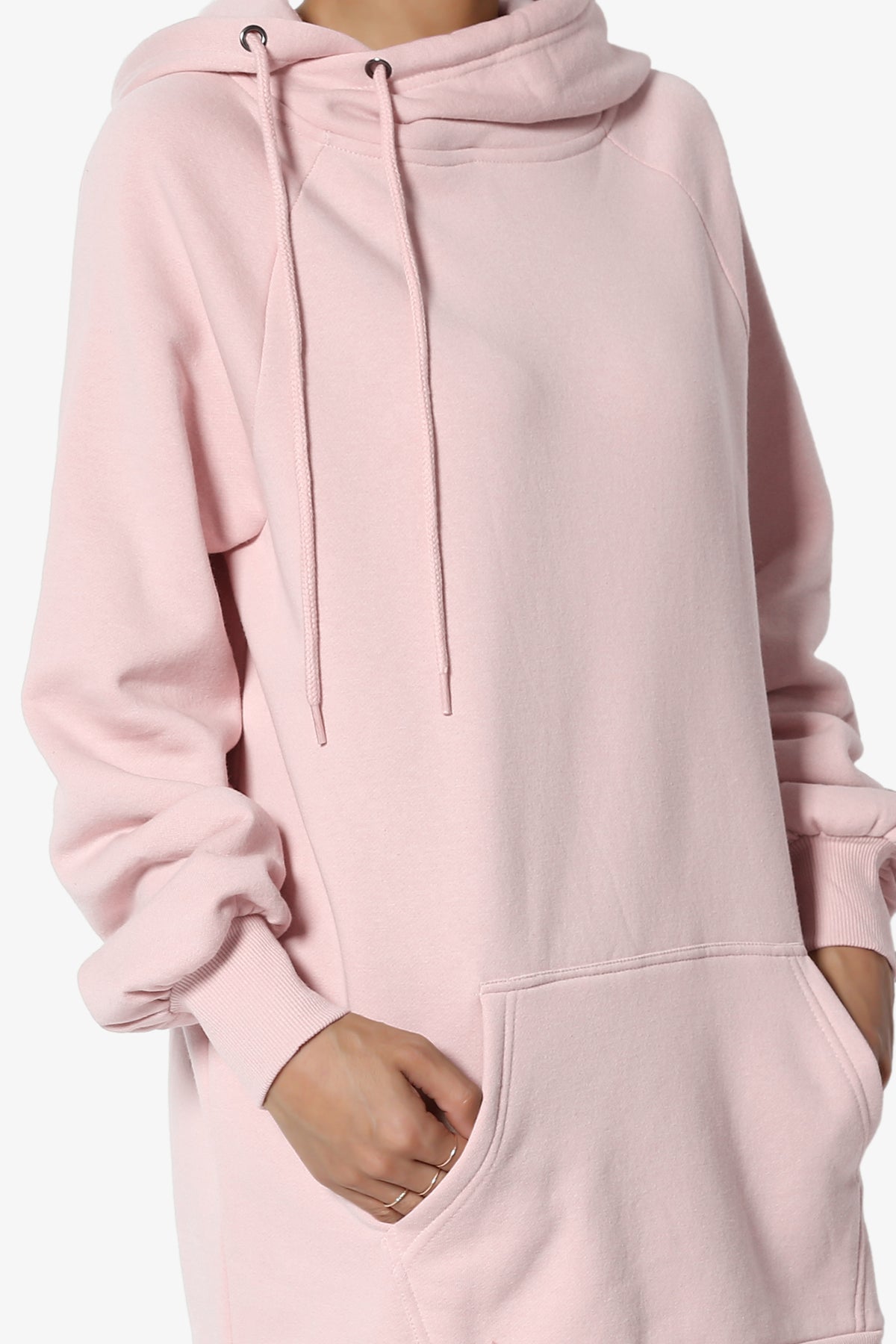 Side Tie Tunic Hoodie w/ Kangaroo Pocket