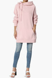 Side Tie Tunic Hoodie w/ Kangaroo Pocket