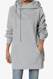 Side Tie Tunic Hoodie w/ Kangaroo Pocket