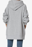 Side Tie Tunic Hoodie w/ Kangaroo Pocket