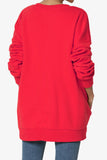 Mega Soft Oversized Sweatshirt with Pockets - Ruby Red