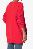 Mega Soft Oversized Sweatshirt with Pockets - Ruby Red