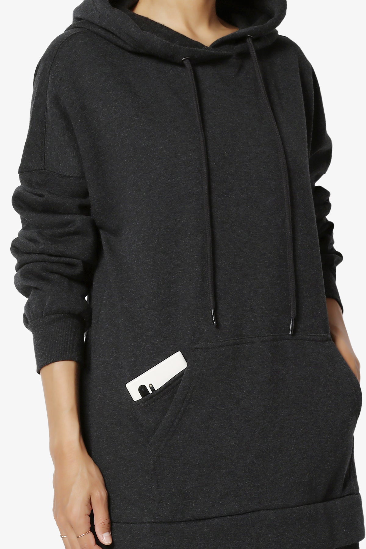 Comfy Lounge Drawstring Hoodie Sweatshirt w/ Kangaroo & Tech Pocket