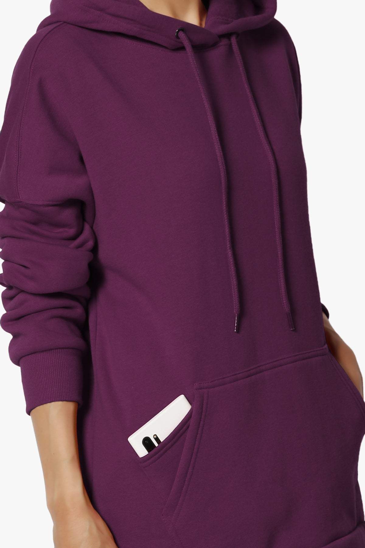 Comfy Lounge Drawstring Hoodie Sweatshirt w/ Kangaroo & Tech Pocket