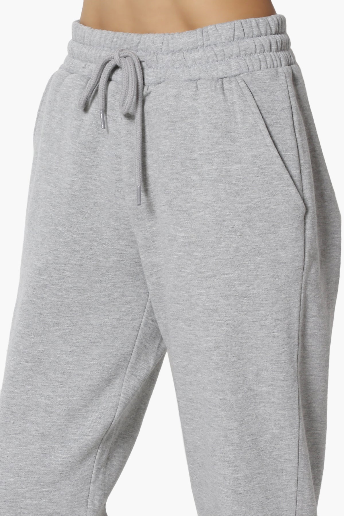 Active Lounge Fleece Drawstring Elastic High Waist Jogger Sweatpants w/ Pockets