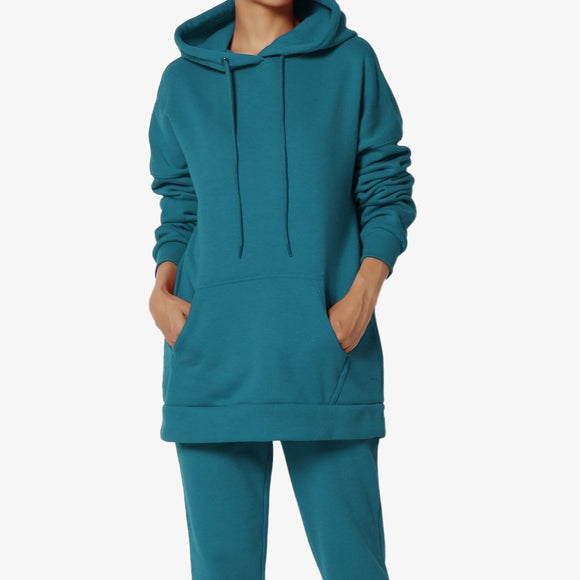 Comfy Lounge Drawstring Hoodie Sweatshirt w/ Kangaroo & Tech Pocket