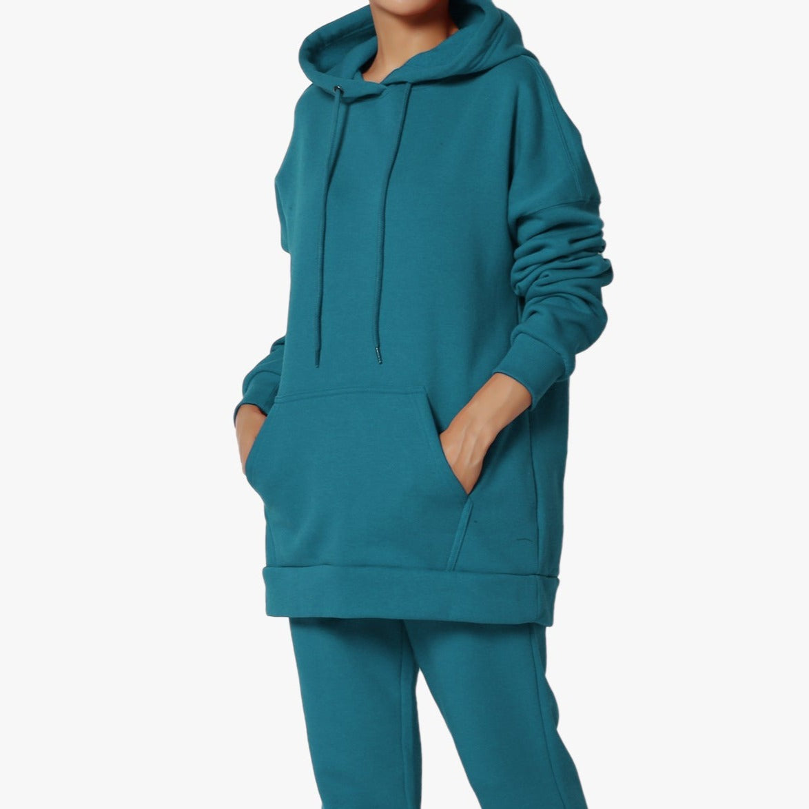 Comfy Lounge Drawstring Hoodie Sweatshirt w/ Kangaroo & Tech Pocket
