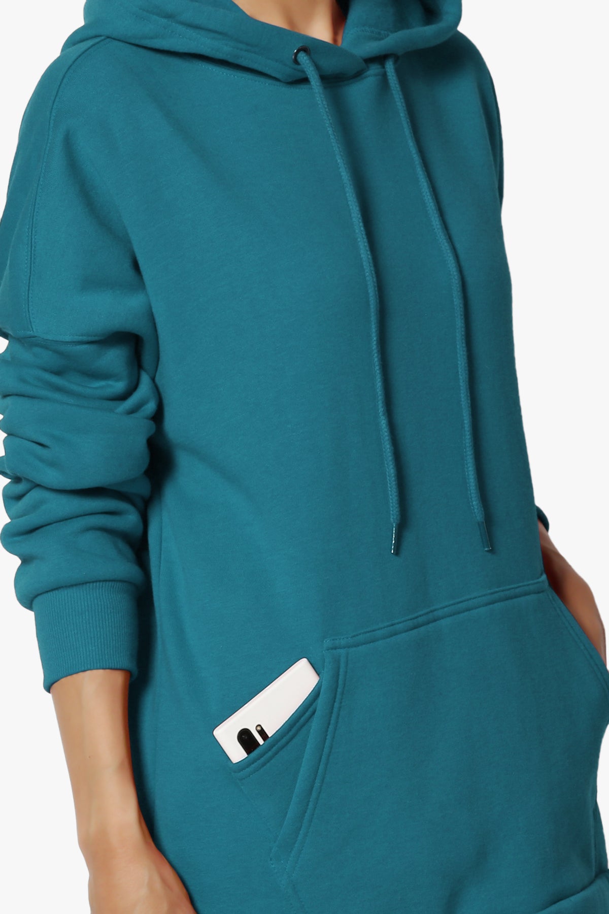 Active Lounge Fleece Drawstring Hoodie Sweatshirt w/ Kangaroo & Tech Pocket