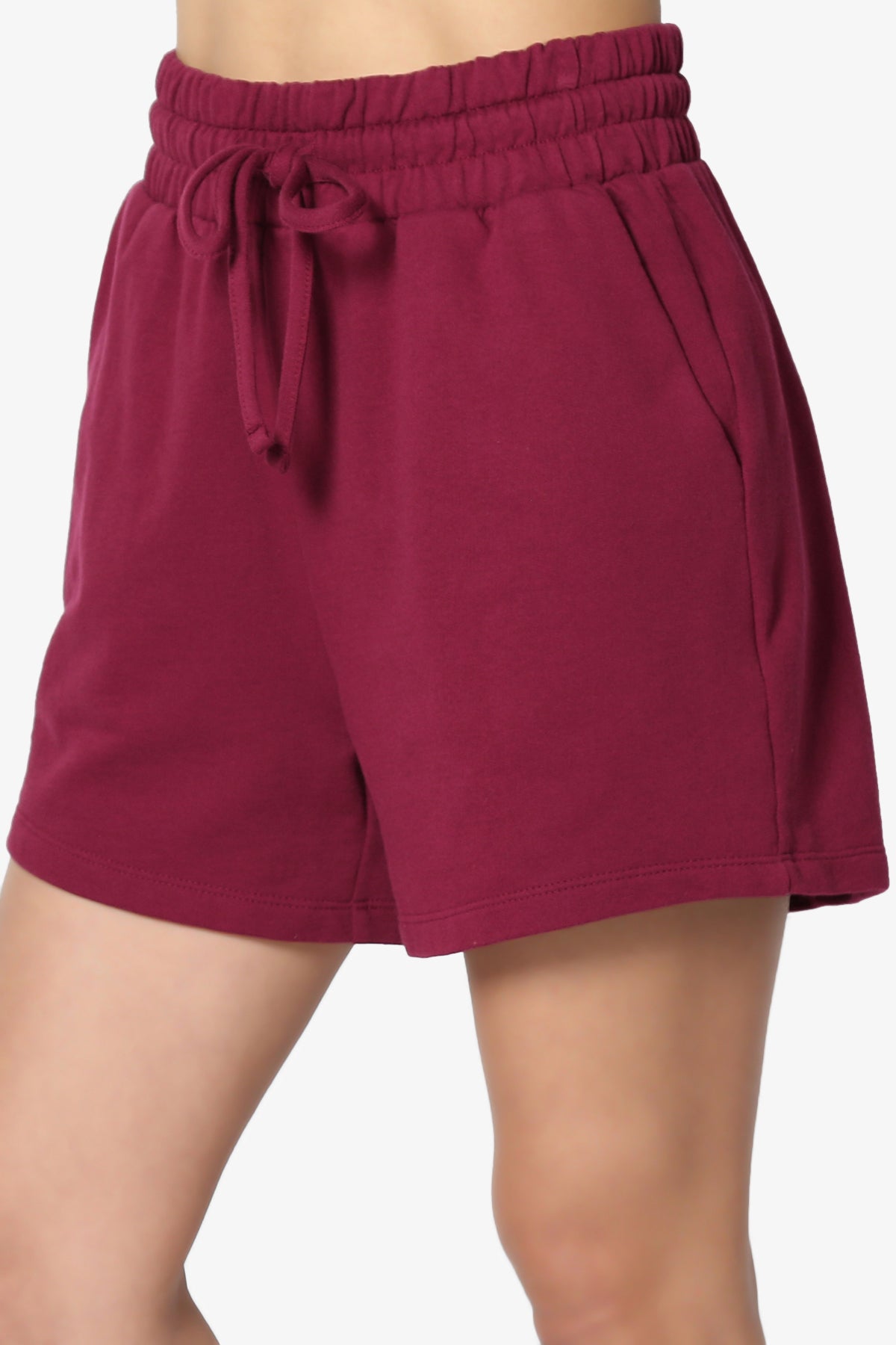 Oversized Cotton Terry Lounge Set – Long Sleeve Top & Drawstring Shorts