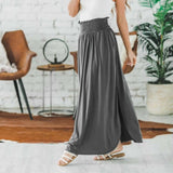 Side Slit Maxi Skirt with Pockets