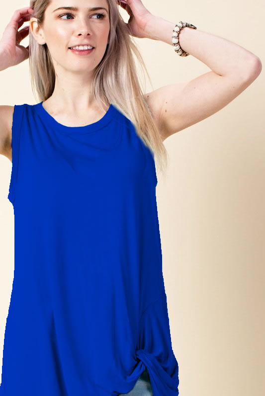 Sleeveless Knotted Top