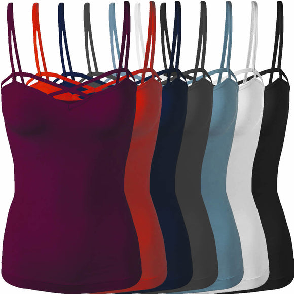 Criss Cross Strappy Seamless Cami Top