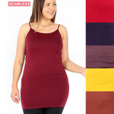 Seamless Adjustable Strap Longline Cami