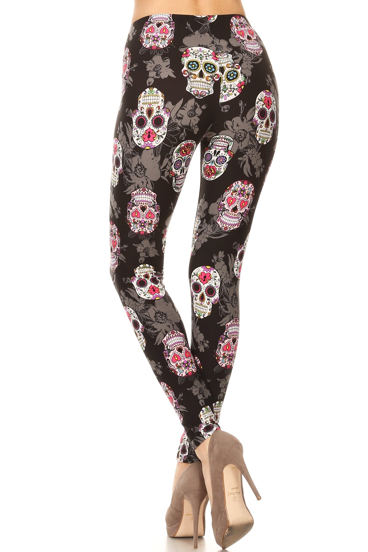 Sugar Skull Orchid Soft Leggings