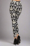 Geometric Tapestry Skull Print Soft Leggings