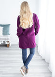 Oversized Loose Fit V-Neck Tunic Sweatshirt