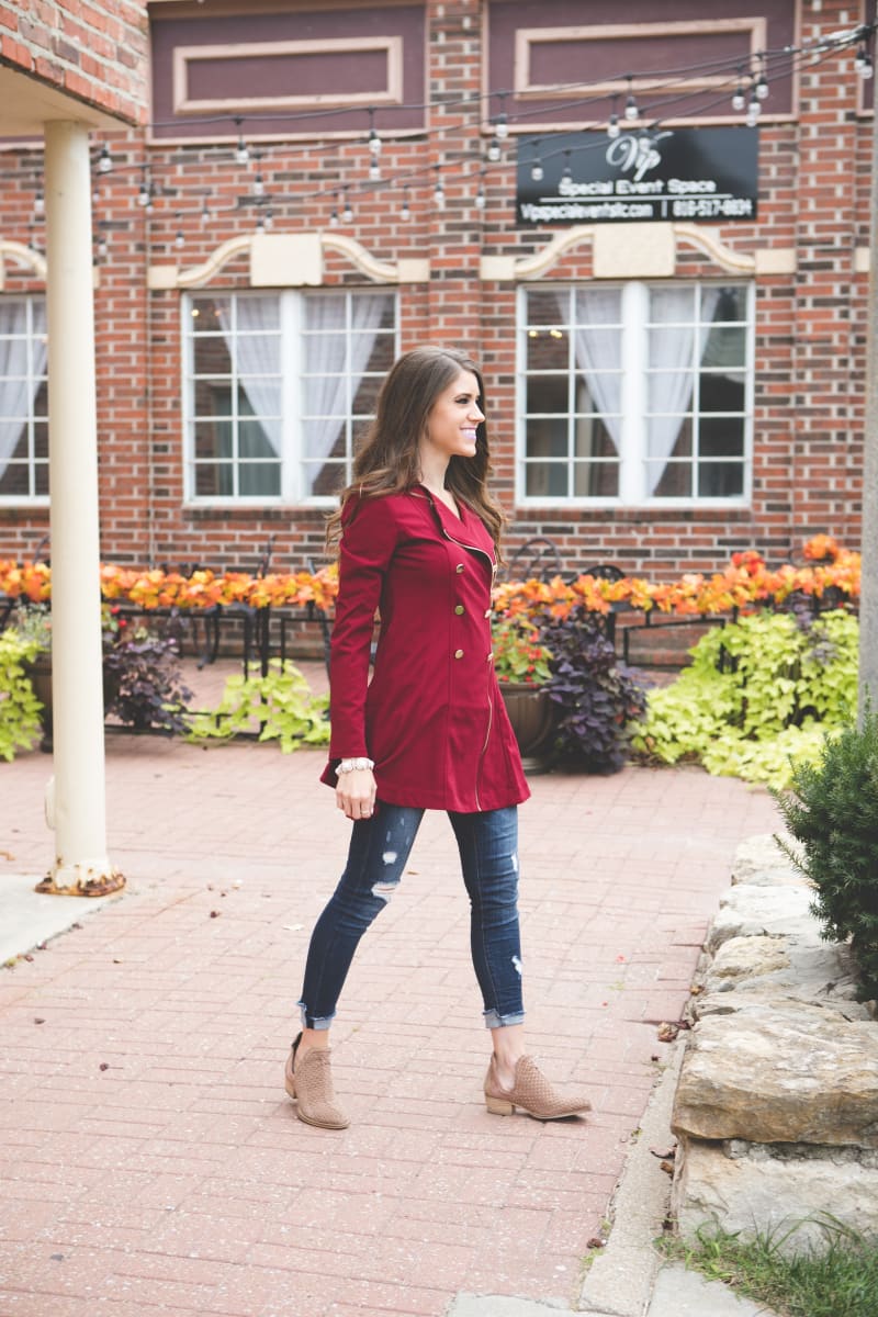 Double Breasted Peacoat Ladies Jacket