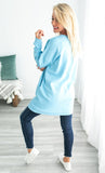 Oversized Loose Fit V-Neck Tunic Sweatshirt
