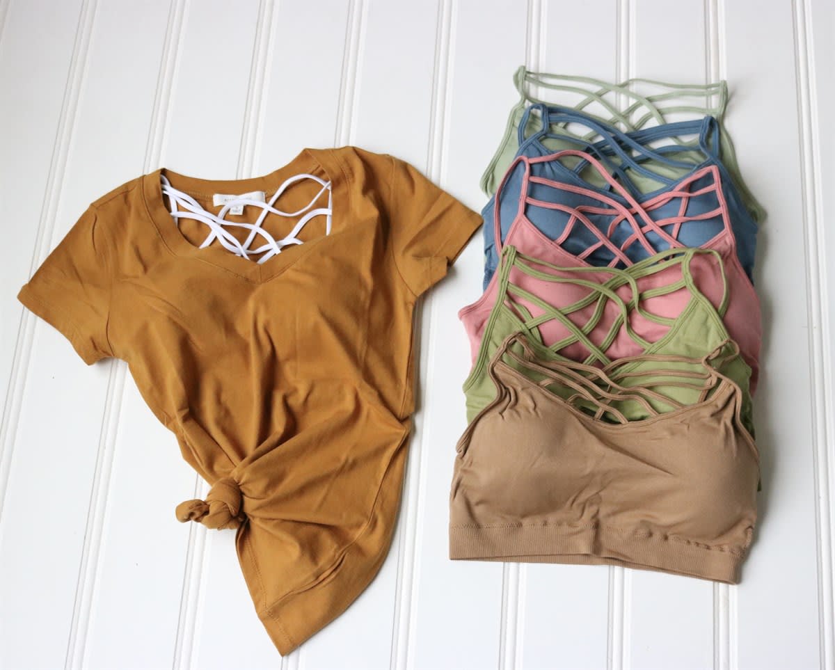 Layering Cage Bralettes - Removable Pads - Many Colors
