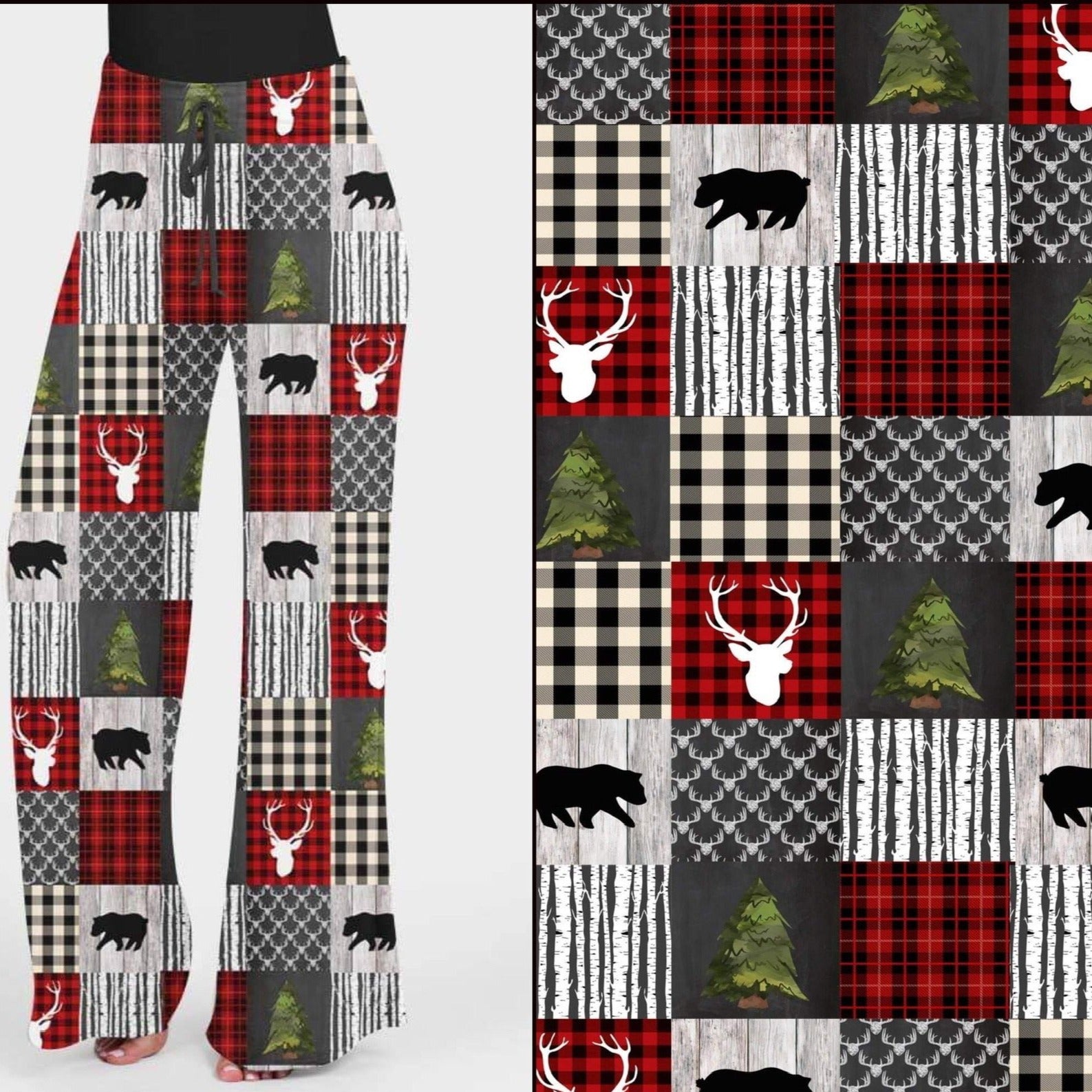 Lumberjack - High Waisted Wide Leg Hybrid Leggings/Pants w/ Pockets