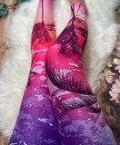 Tropical Paradise Sunset Print Leggings
