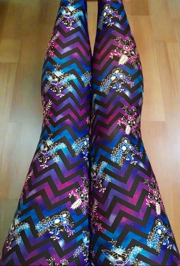 Galaxy Chevron Floral Print Leggings