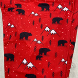 Black Bears Polar Ice Cap Mountains Red Soft Leggings
