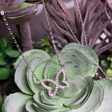 Gold Vermeil Stone Butterfly Necklace