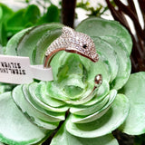 CZ Dolphin Sterling Silver Ring
