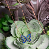 Gold Vermeil Stone Butterfly Necklace