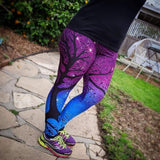 Ombre Purple Blue Tree of Life Soft Leggings