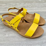 Yellow Criss Cross Sandals