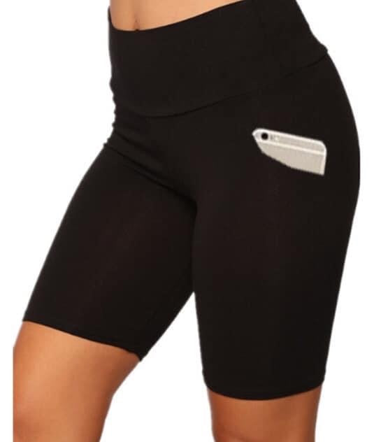 Black Pocket Shorts
