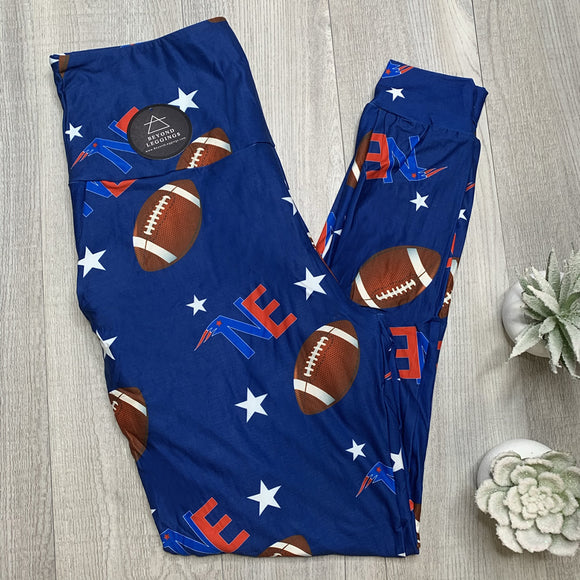 New England Football High-Waisted Joggers - Team Pride Comfort Fit with Pockets - Game Day Essential