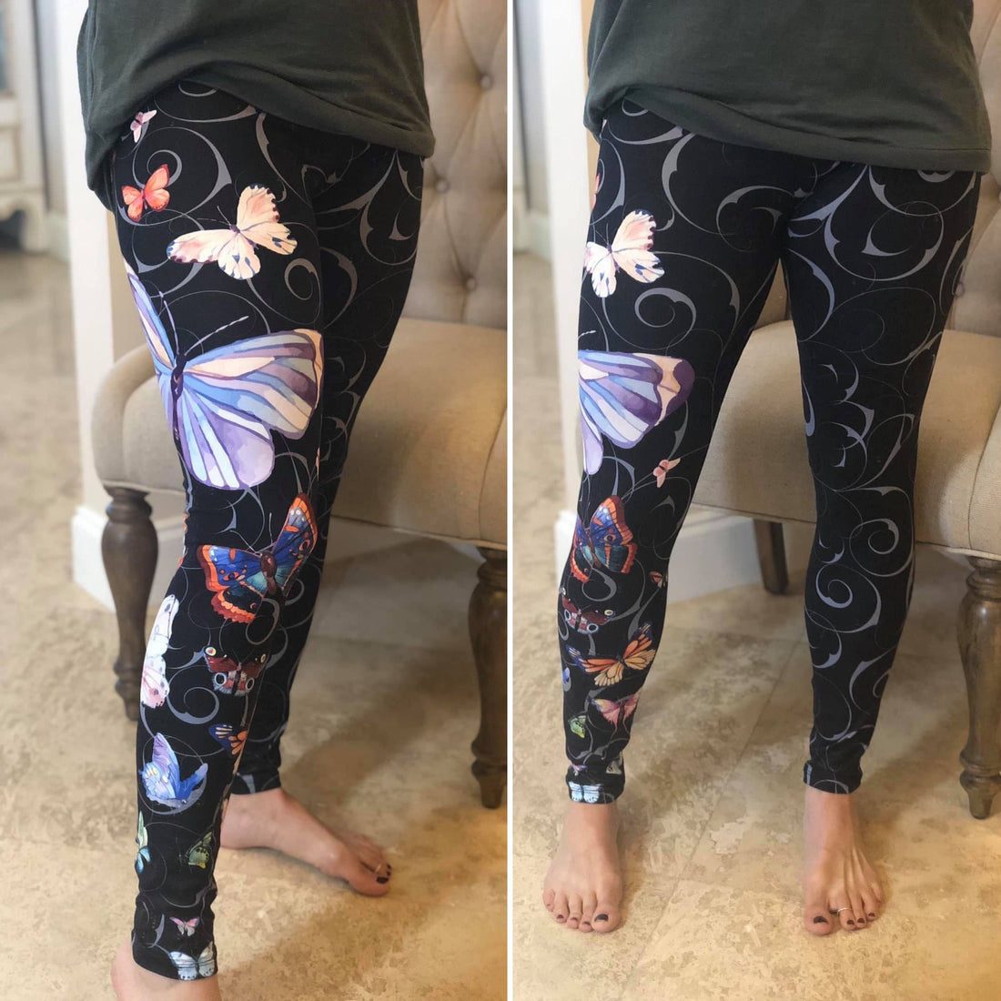 Extra Soft printed leggings with 4-way stretch fabric, so you can move with absolute comfort and ease.